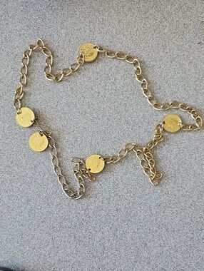 Gold Coin Charm Chain Necklace - Women's Jewelry
